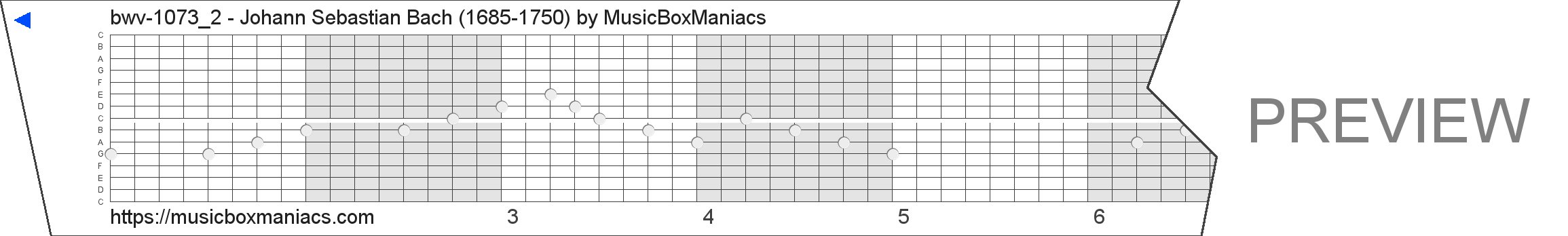 bwv-1073_2 - Johann Sebastian Bach (1685-1750) 15 note music box paper strip