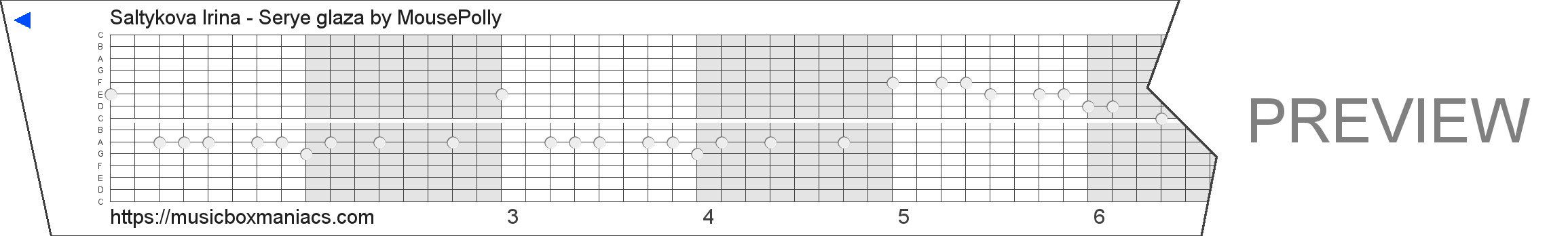 Saltykova Irina - Serye glaza 15 note music box paper strip