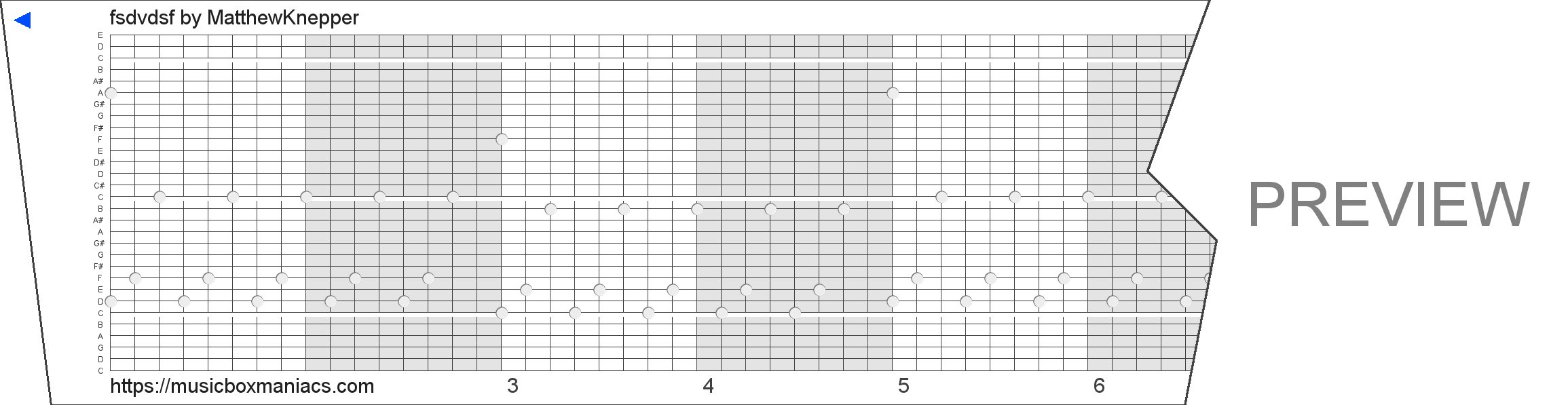 fsdvdsf 30 note music box paper strip