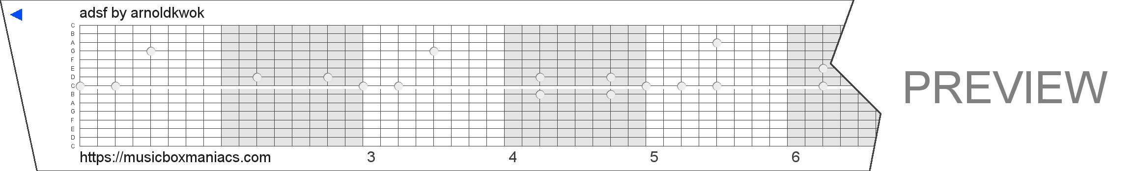 adsf 15 note music box paper strip