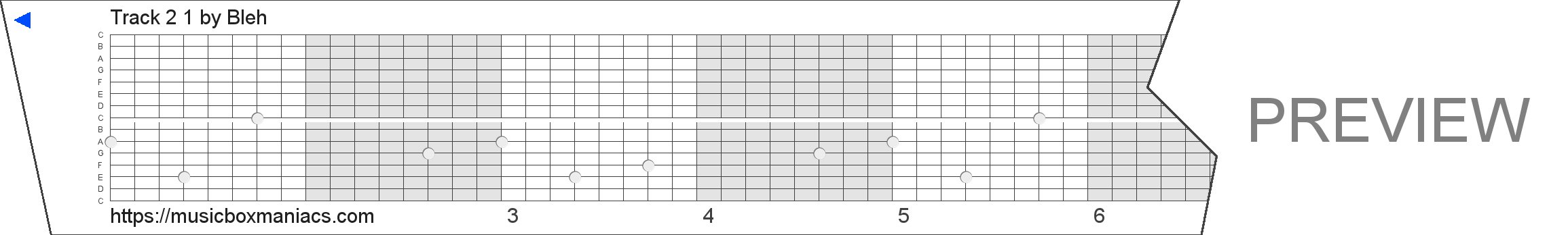 Track 2 1 15 note music box paper strip