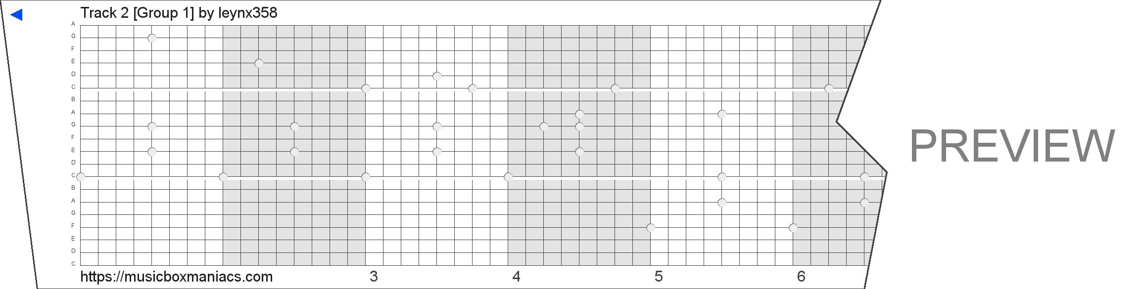 Track 2 [Group 1] 20 note music box paper strip