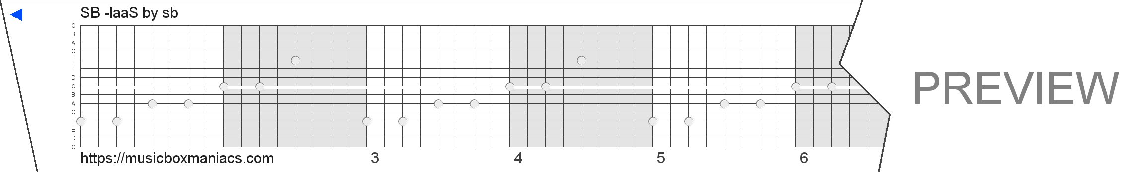 SB -IaaS 15 note music box paper strip