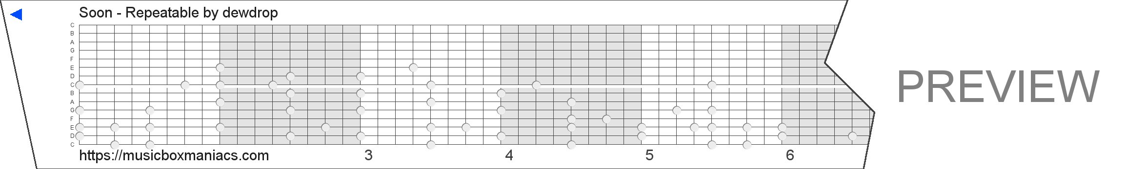 Soon - Repeatable 15 note music box paper strip