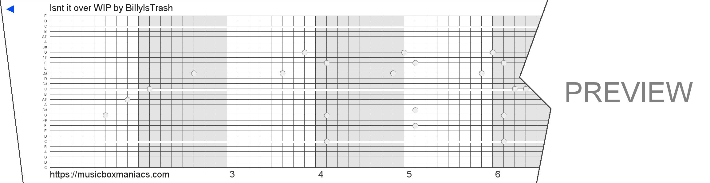 Isnt it over WIP 30 note music box paper strip