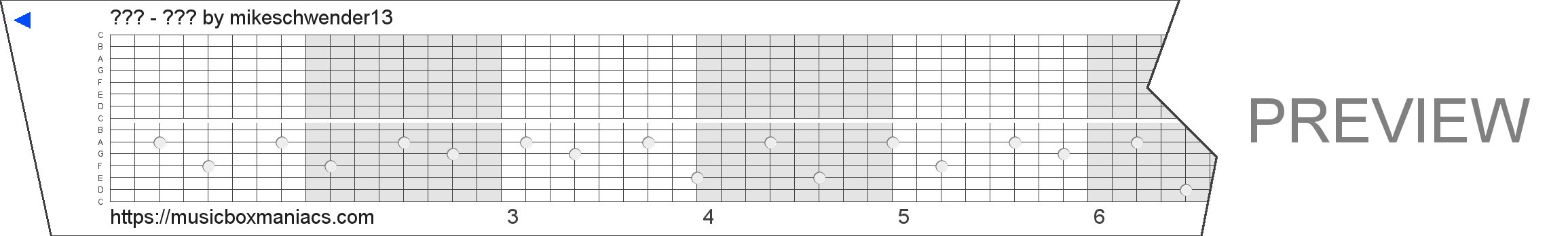 ??? - ??? 15 note music box paper strip