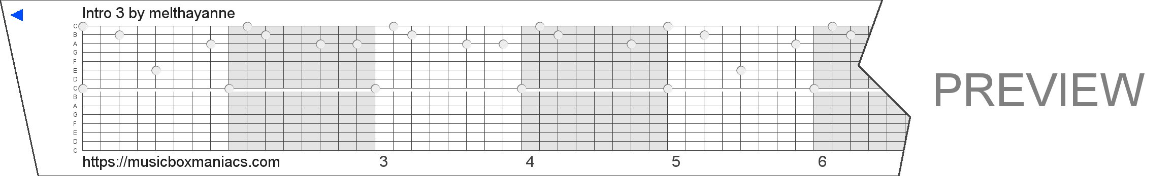Intro 3 15 note music box paper strip