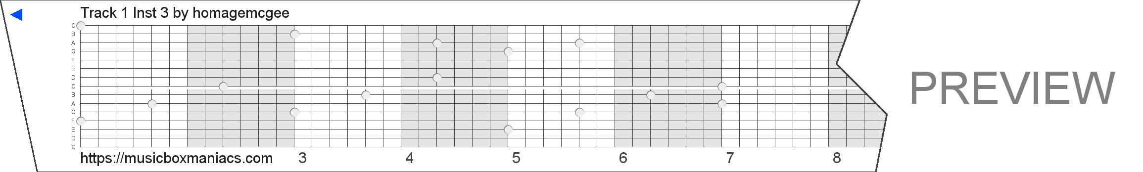 Track 1 Inst 3 15 note music box paper strip
