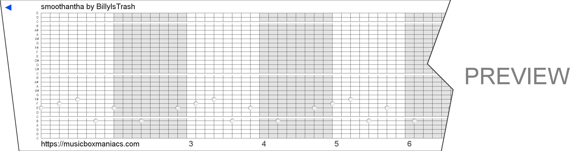 smoothantha 30 note music box paper strip
