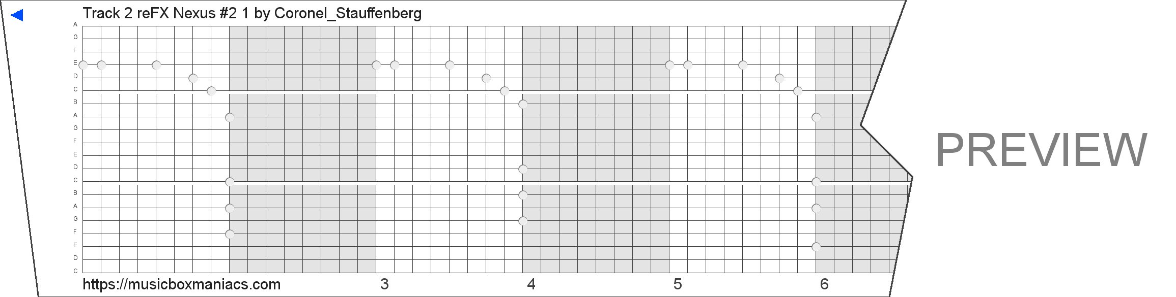 Track 2 reFX Nexus #2 1 20 note music box paper strip