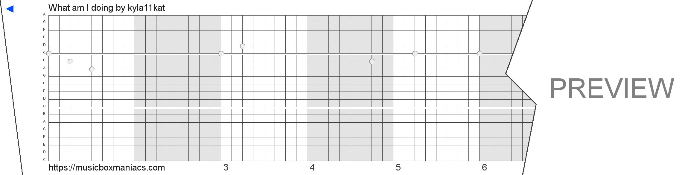 What am I doing 20 note music box paper strip