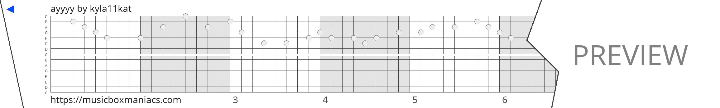 ayyyy 15 note music box paper strip