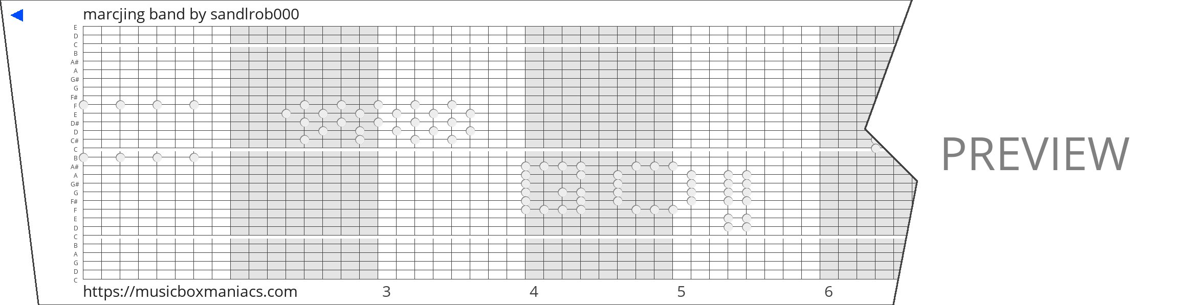 marcjing band 30 note music box paper strip