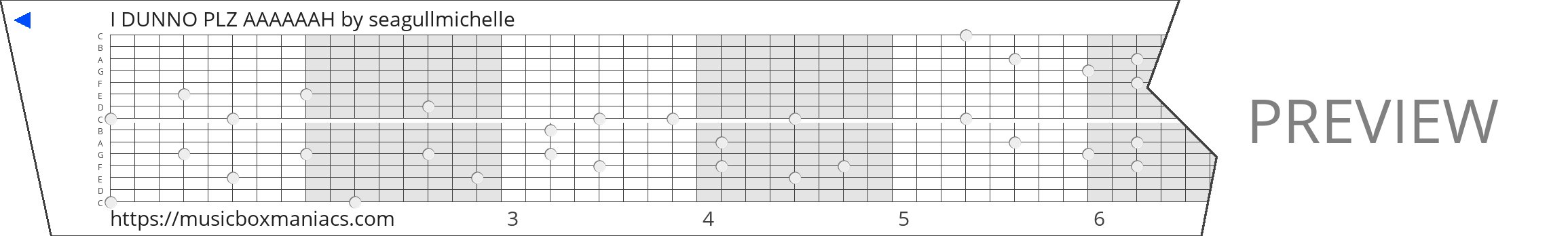 I DUNNO PLZ AAAAAAH 15 note music box paper strip