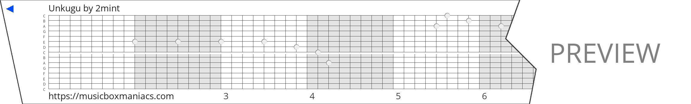 Unkugu 15 note music box paper strip