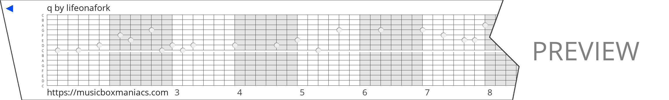 q 15 note music box paper strip