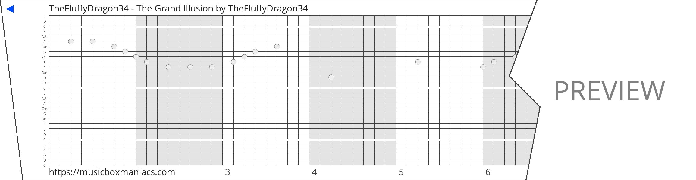 TheFluffyDragon34 - The Grand Illusion 30 note music box paper strip