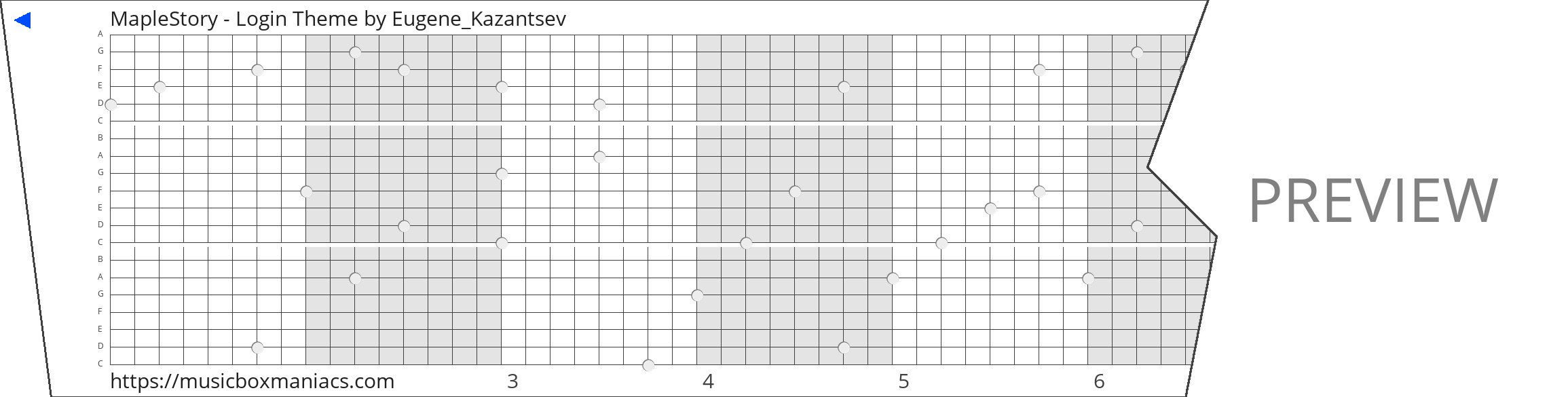 MapleStory - Login Theme 20 note music box paper strip