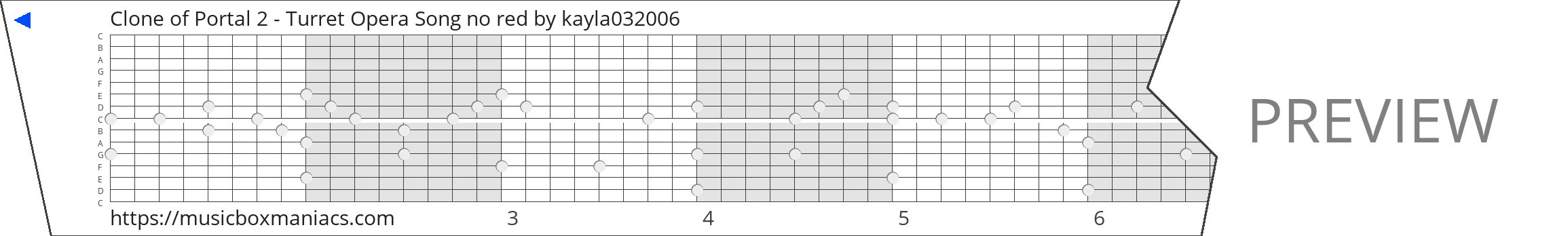 Clone of Portal 2 - Turret Opera Song no red 15 note music box paper strip