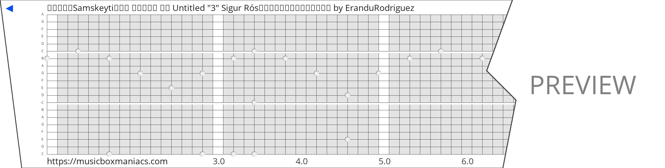 ⋆｡ﾟ🌊｡Samskeyti─── ⋆⋅☆⋅⋆ ── Untitled "3" Sigur Rósﮩ٨ـﮩﮩ٨ـ♡ﮩ٨ـﮩﮩ٨ 20 note music box paper strip
