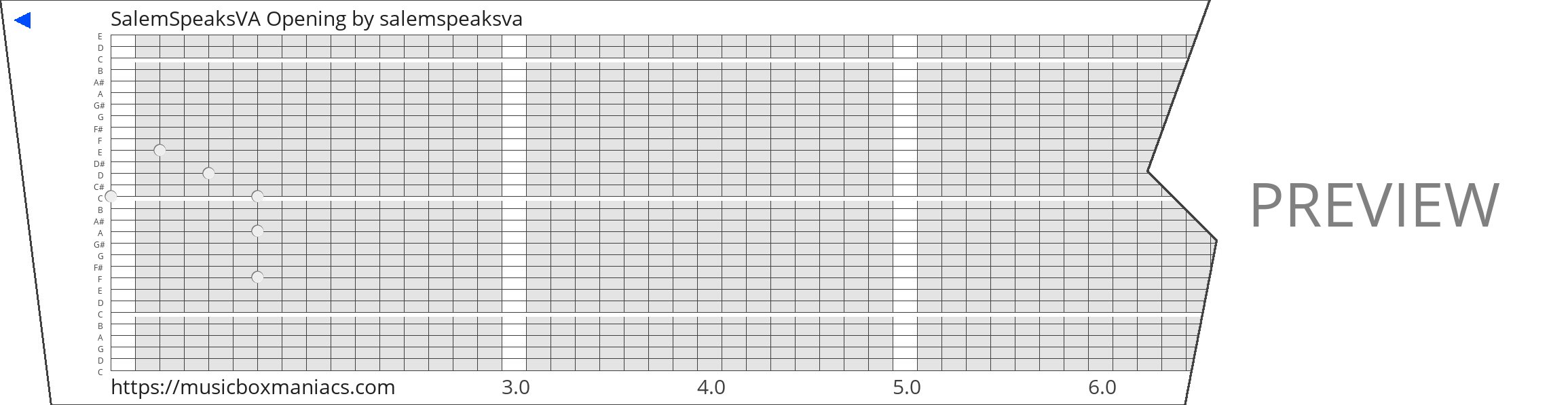 SalemSpeaksVA Opening 30 note music box paper strip