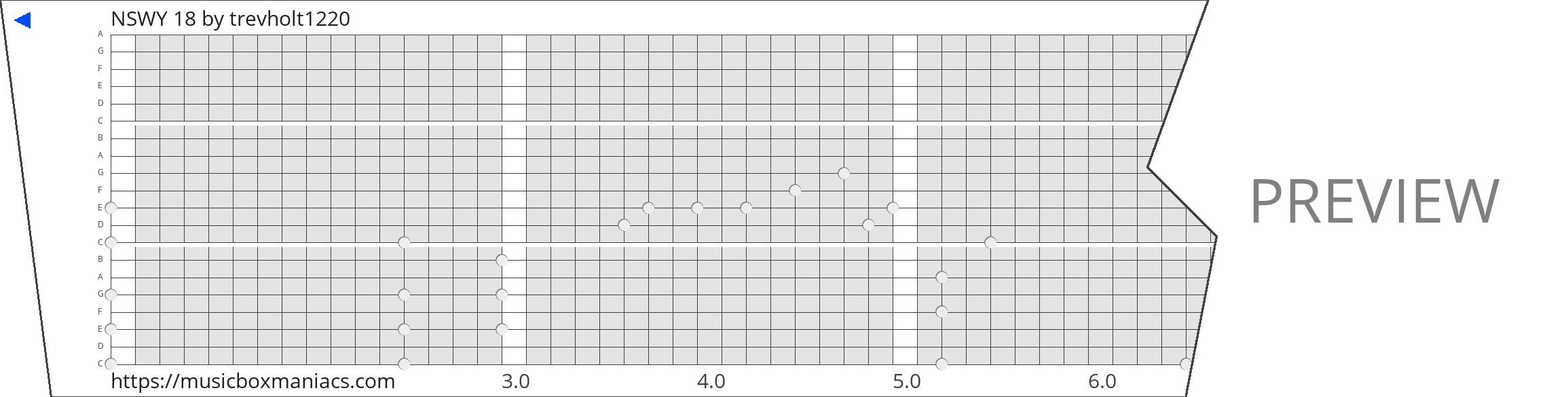 NSWY 18 20 note music box paper strip
