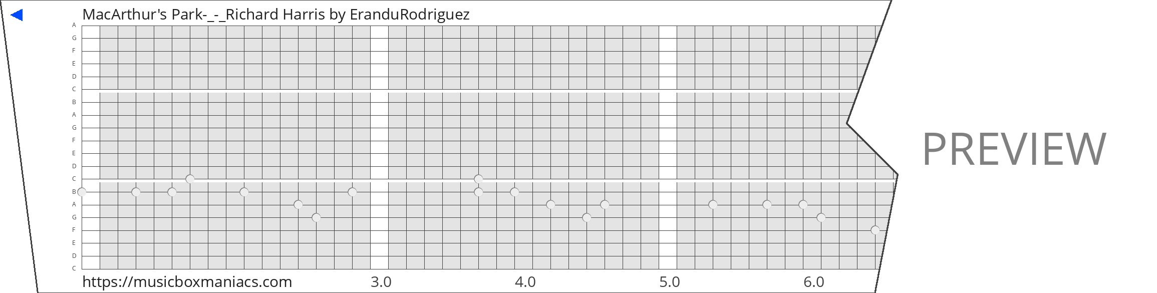 MacArthur's Park-_-_Richard Harris 20 note music box paper strip