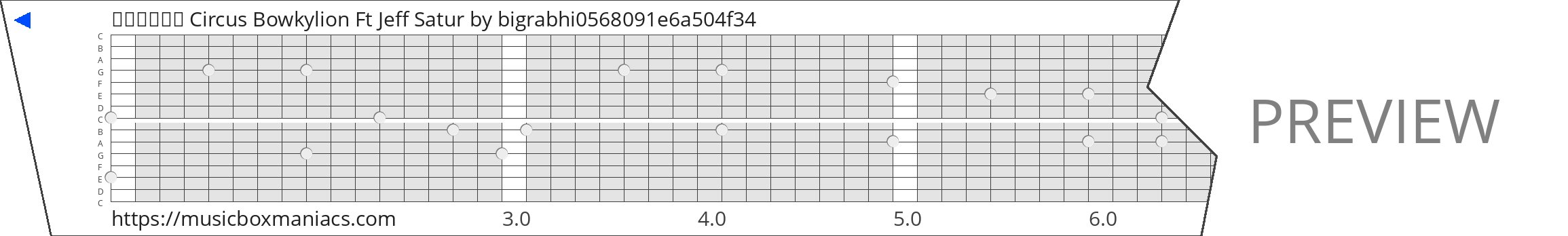 ลามปาม Circus Bowkylion Ft Jeff Satur 15 note music box paper strip