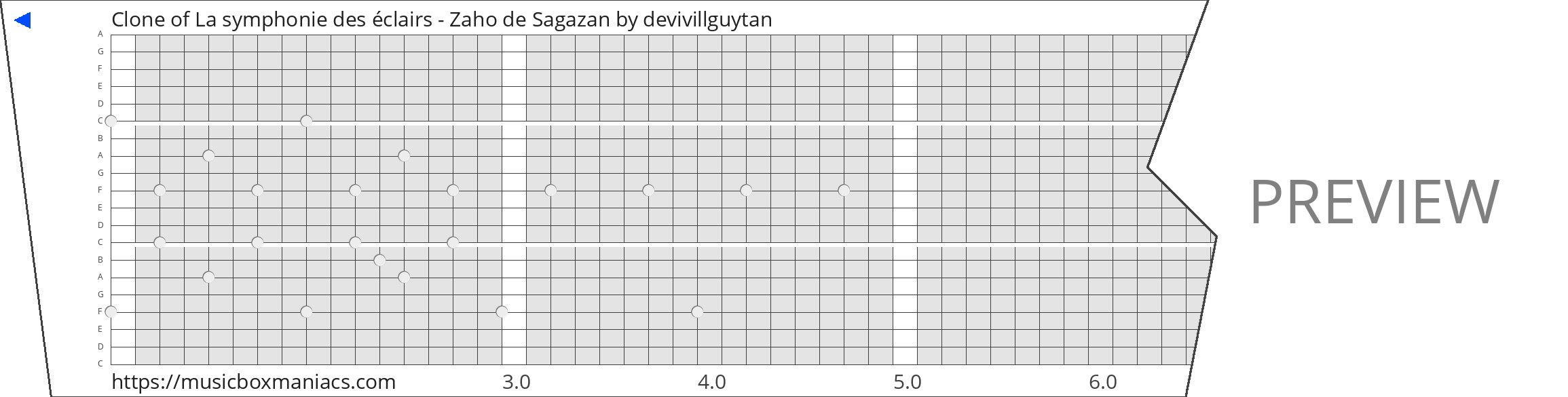 Clone of La symphonie des éclairs - Zaho de Sagazan 20 note music box paper strip