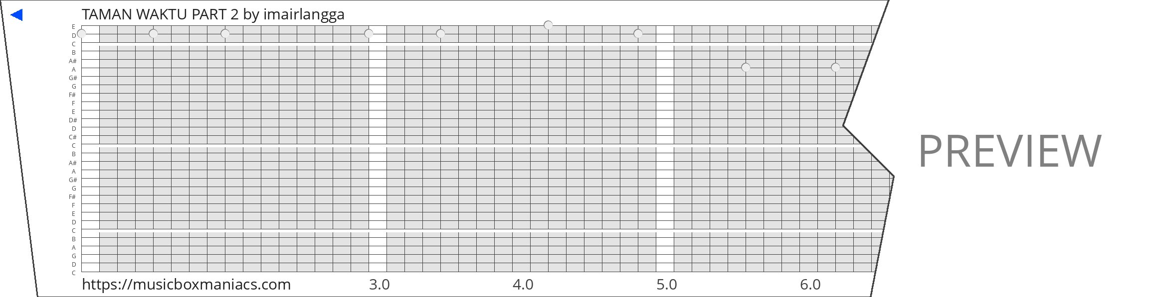TAMAN WAKTU PART 2 30 note music box paper strip