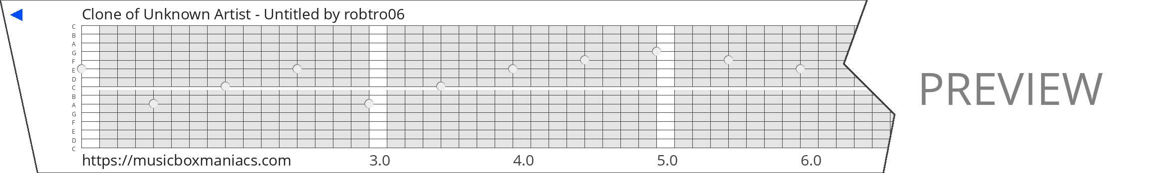 Clone of Unknown Artist - Untitled 15 note music box paper strip