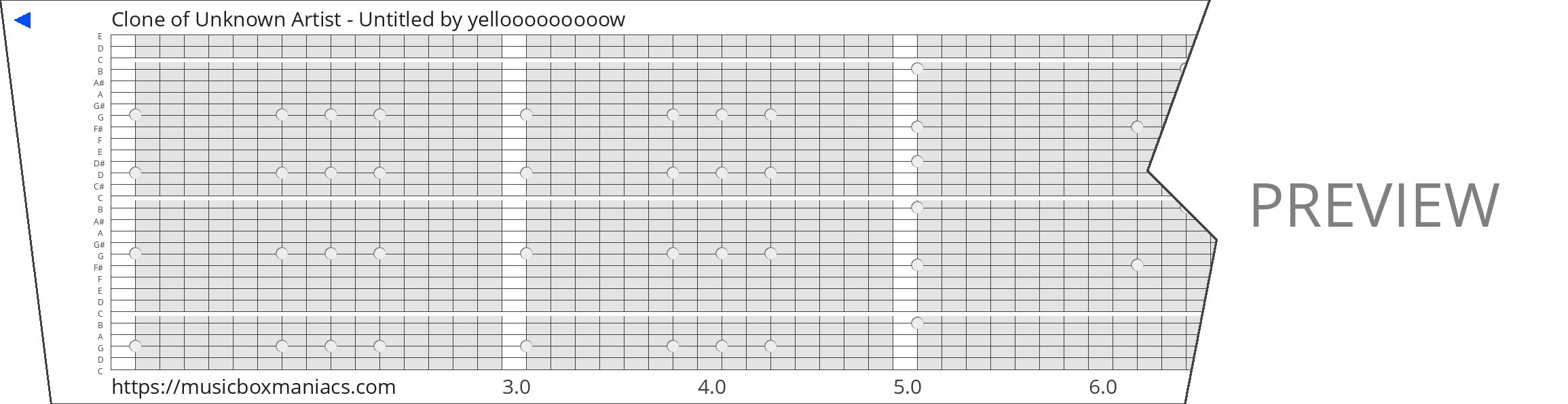 Clone of Unknown Artist - Untitled 30 note music box paper strip
