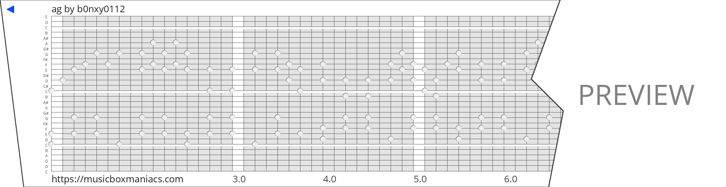 ag 30 note music box paper strip