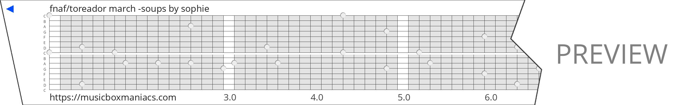 fnaf/toreador march -soups 15 note music box paper strip