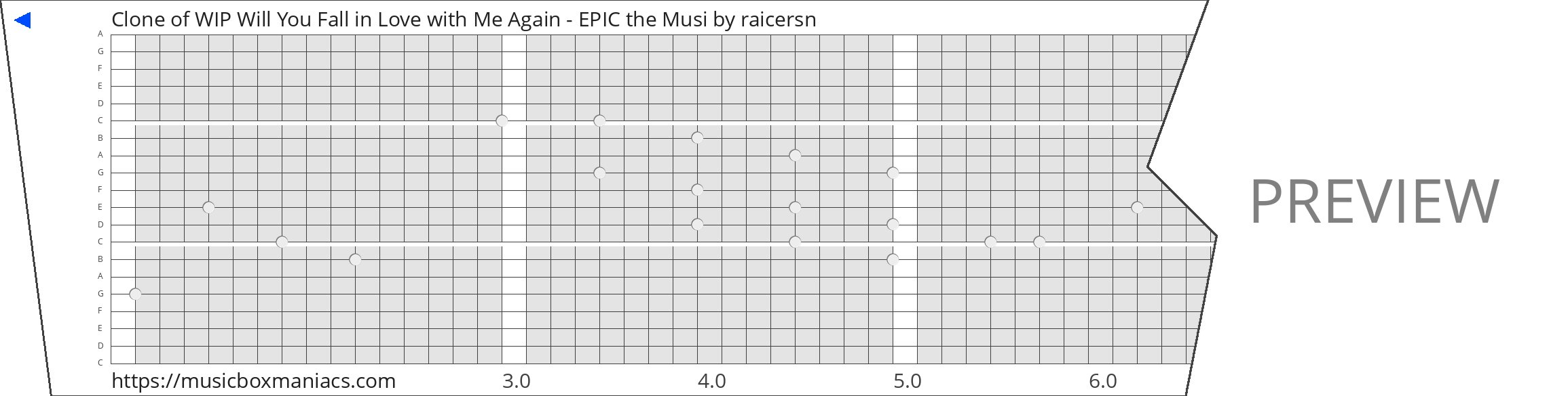 Clone of WIP Will You Fall in Love with Me Again - EPIC the Musi 20 note music box paper strip