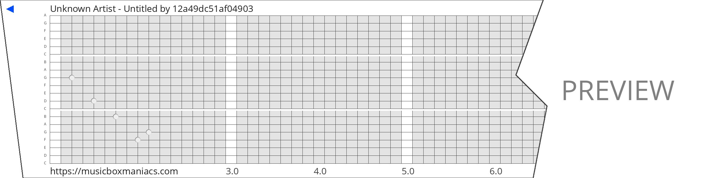 Unknown Artist - Untitled 20 note music box paper strip