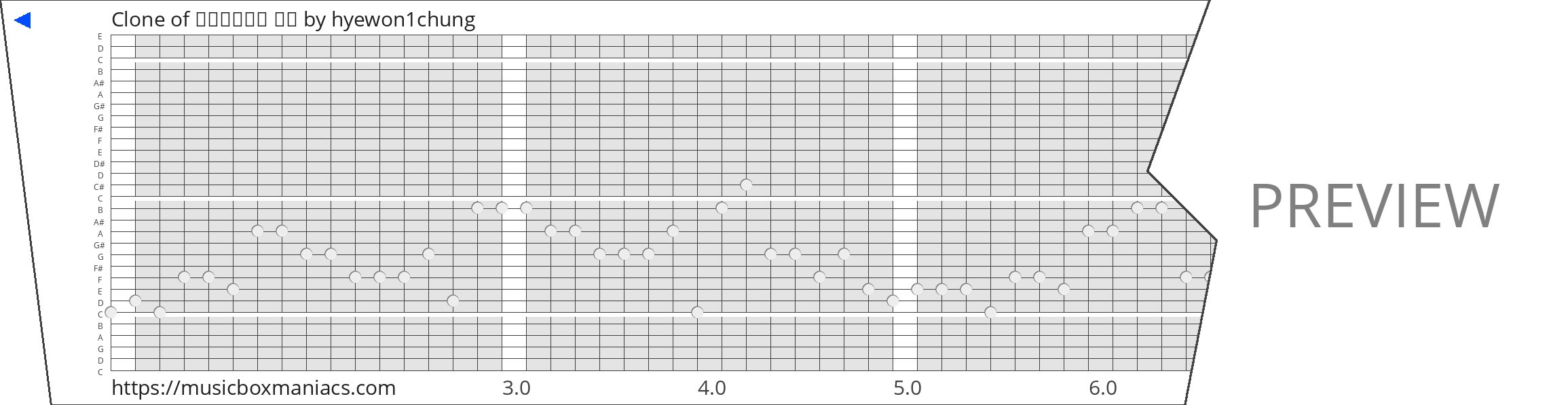 Clone of 로켓방정식의 저주 30 note music box paper strip