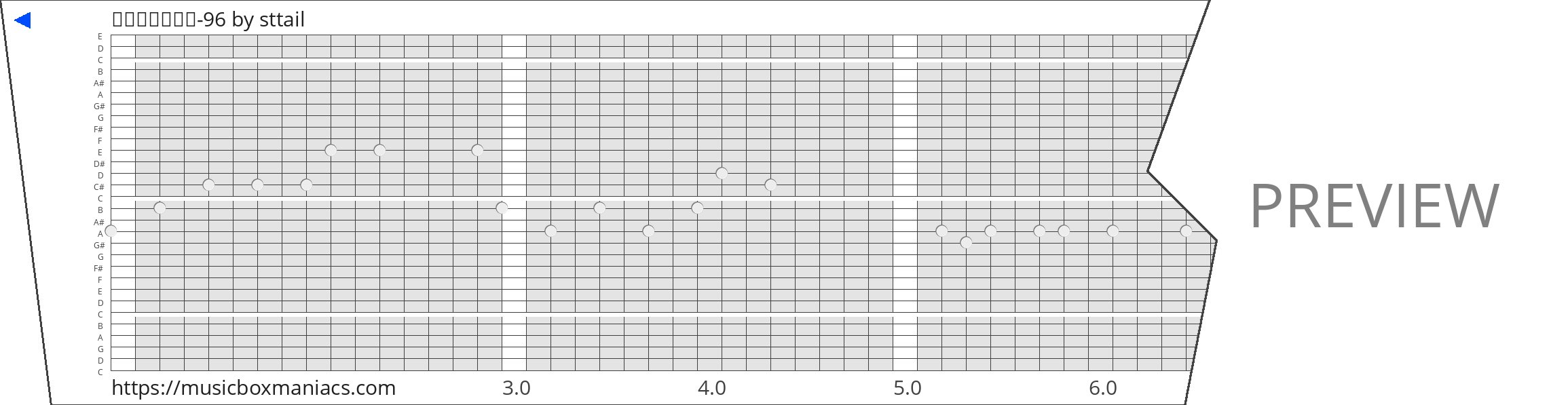 听见花开的声音-96 30 note music box paper strip