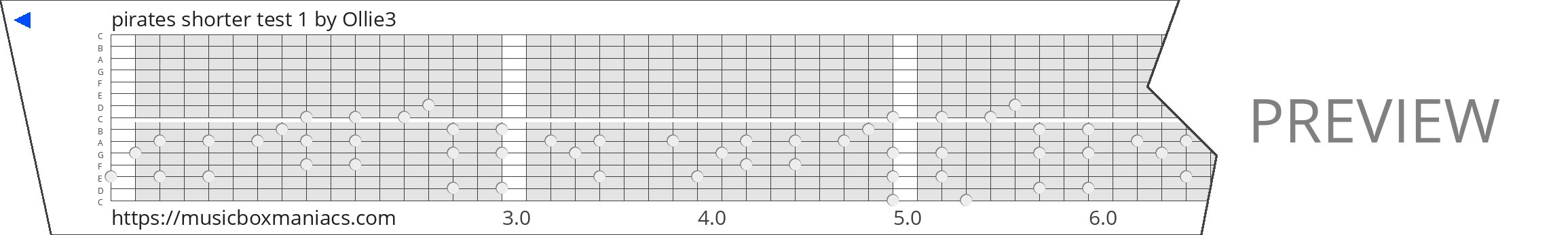 pirates shorter test 1 15 note music box paper strip