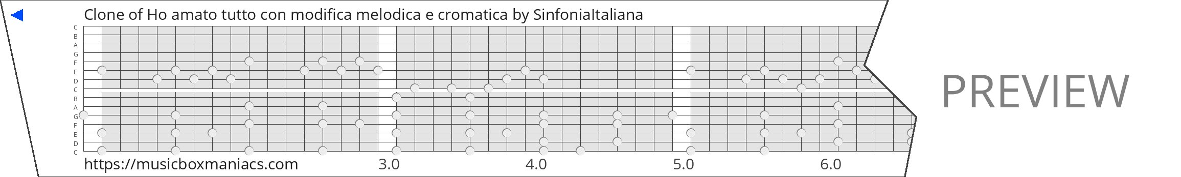 Clone of Ho amato tutto con modifica melodica e cromatica 15 note music box paper strip