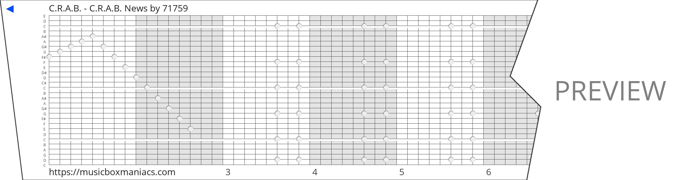 C.R.A.B. - C.R.A.B. News 30 note music box paper strip