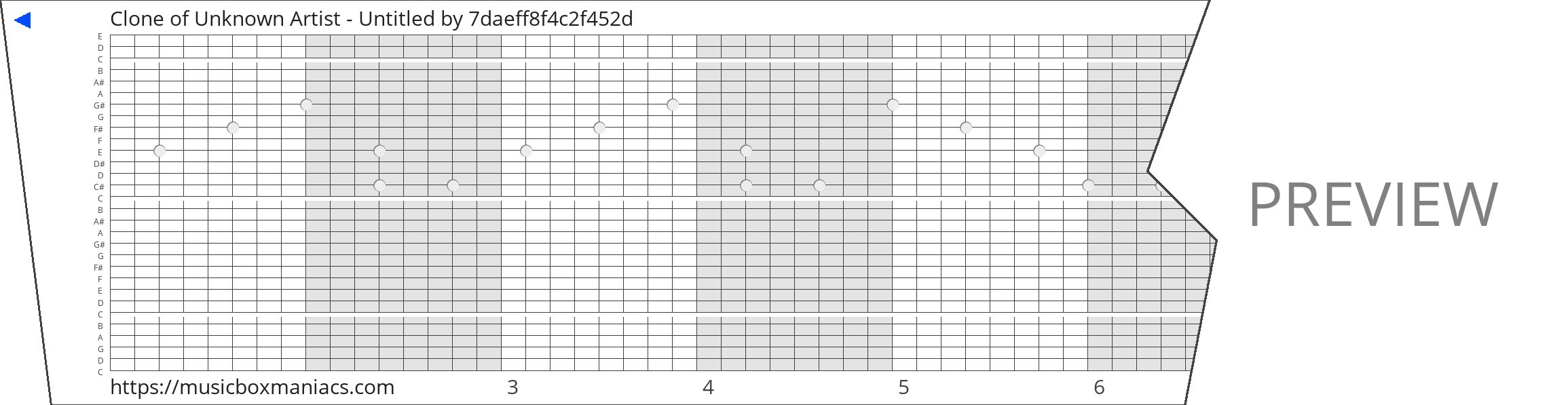 Clone of Unknown Artist - Untitled 30 note music box paper strip