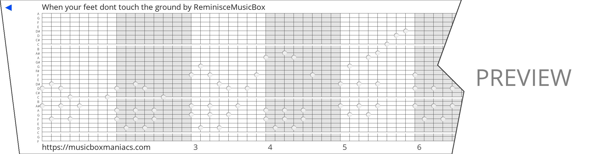 When your feet dont touch the ground music box melody