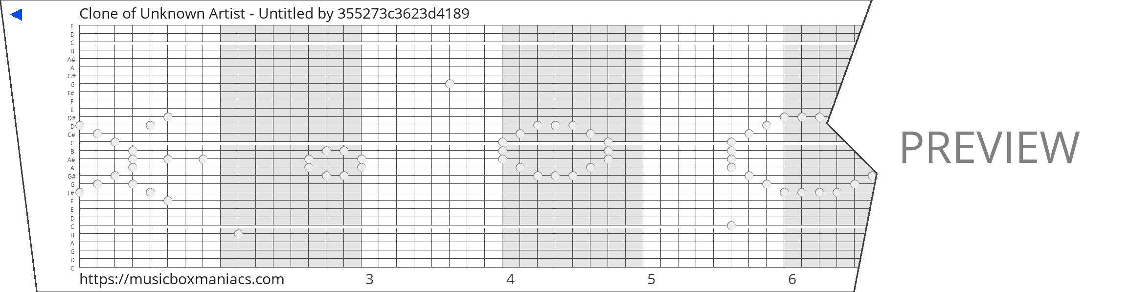 Clone of Unknown Artist - Untitled 30 note music box paper strip