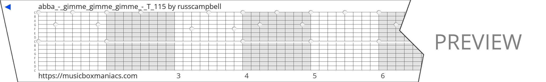 abba_-_gimme_gimme_gimme_-_T_115 15 note music box paper strip