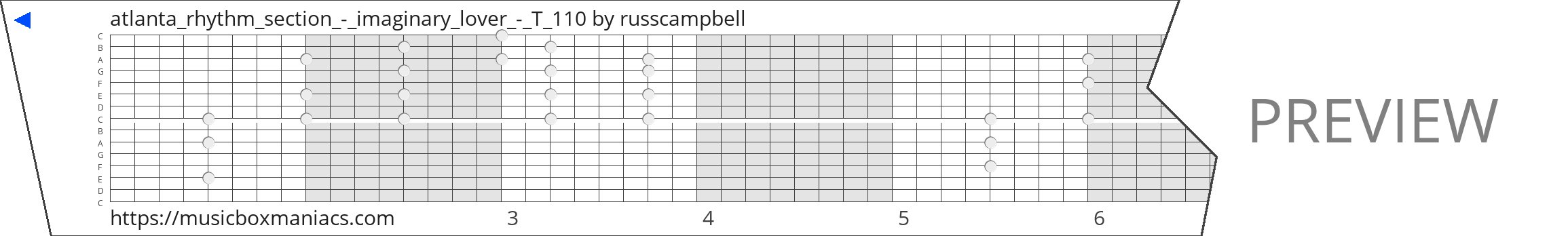 atlanta_rhythm_section_-_imaginary_lover_-_T_110 15 note music box paper strip