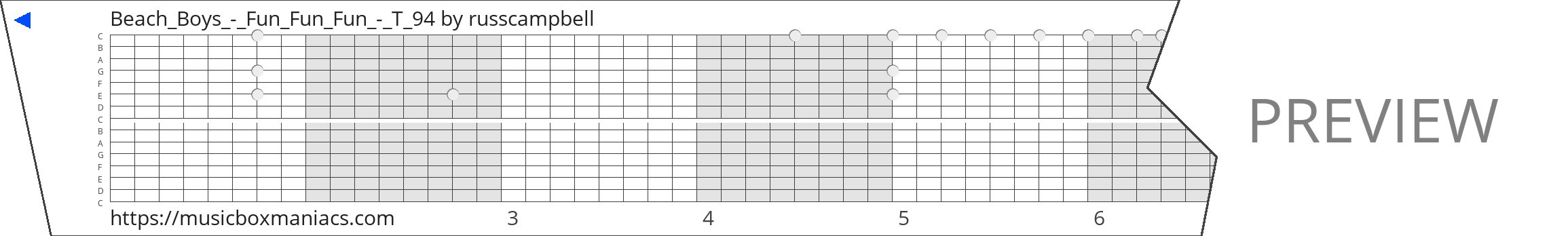 Beach_Boys_-_Fun_Fun_Fun_-_T_94 15 note music box paper strip