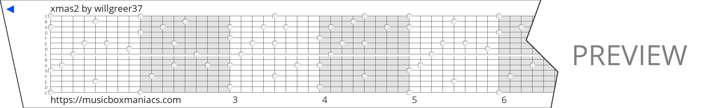 xmas2 15 note music box paper strip