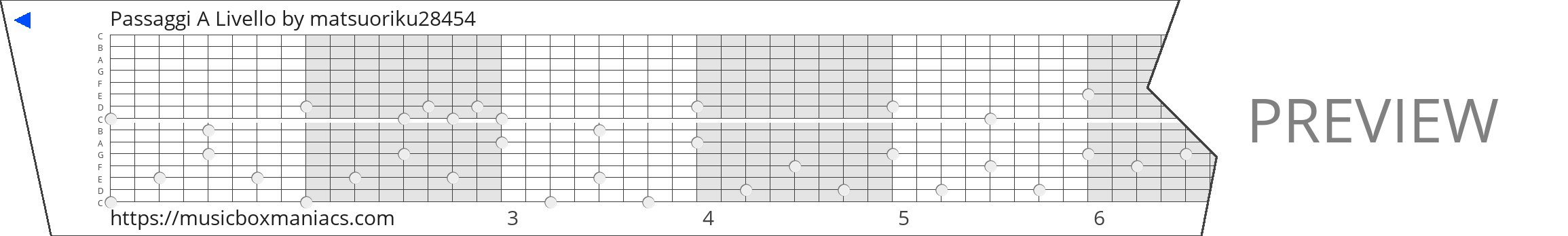 Passaggi A Livello 15 note music box paper strip