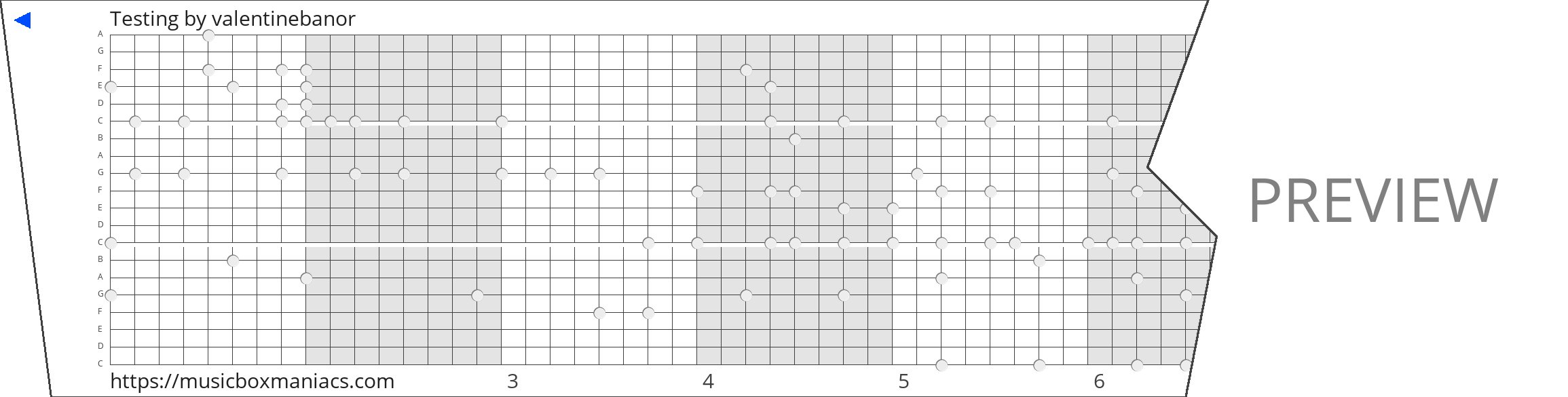 Testing 20 note music box paper strip